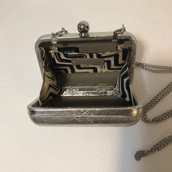 - -Womens Silver Mini Purse with Chain. Like NEW - Picture 2 of 8